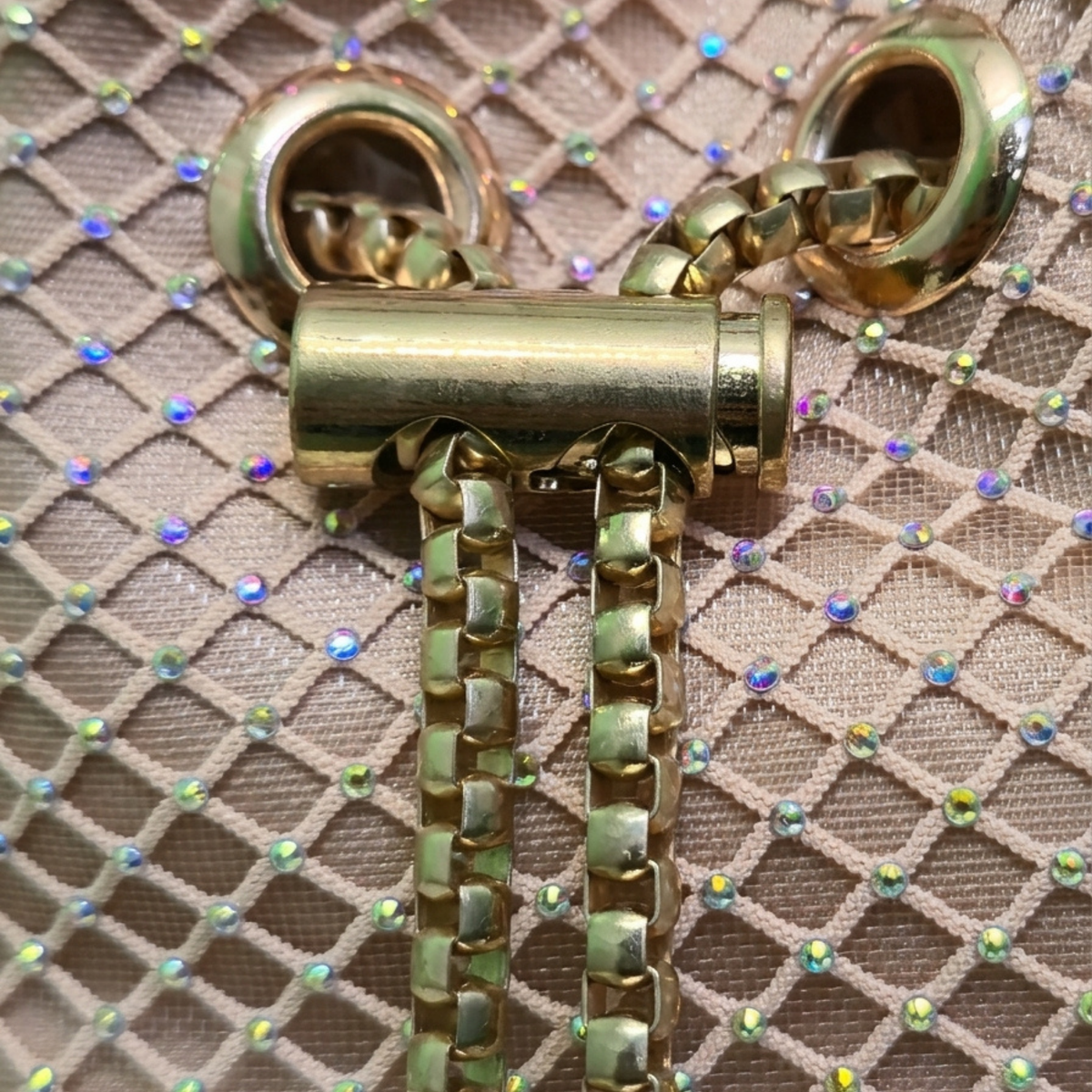 Rhinestone Bucket Handbag