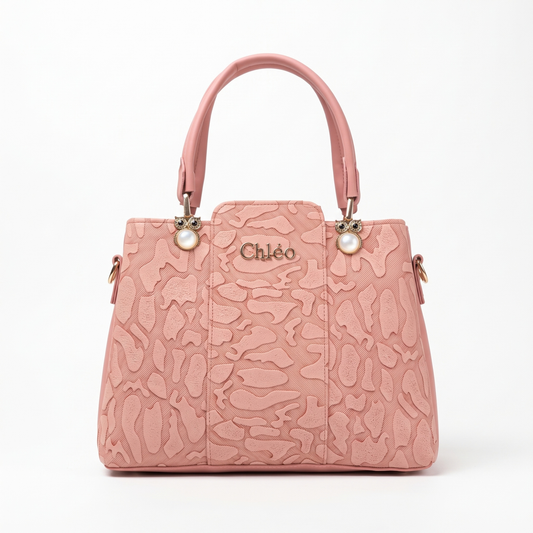 Patterned Top Handle Handbag