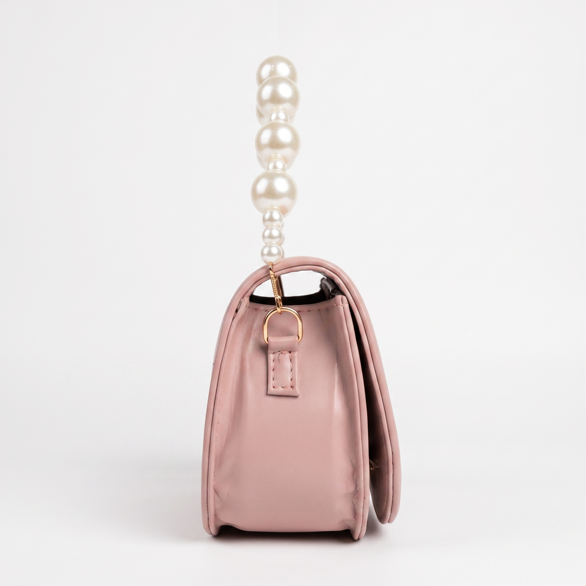 Pearl Embellished Saddle Bag