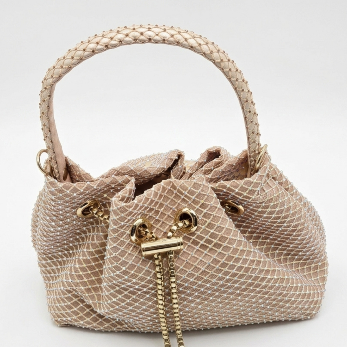 Rhinestone Bucket Handbag
